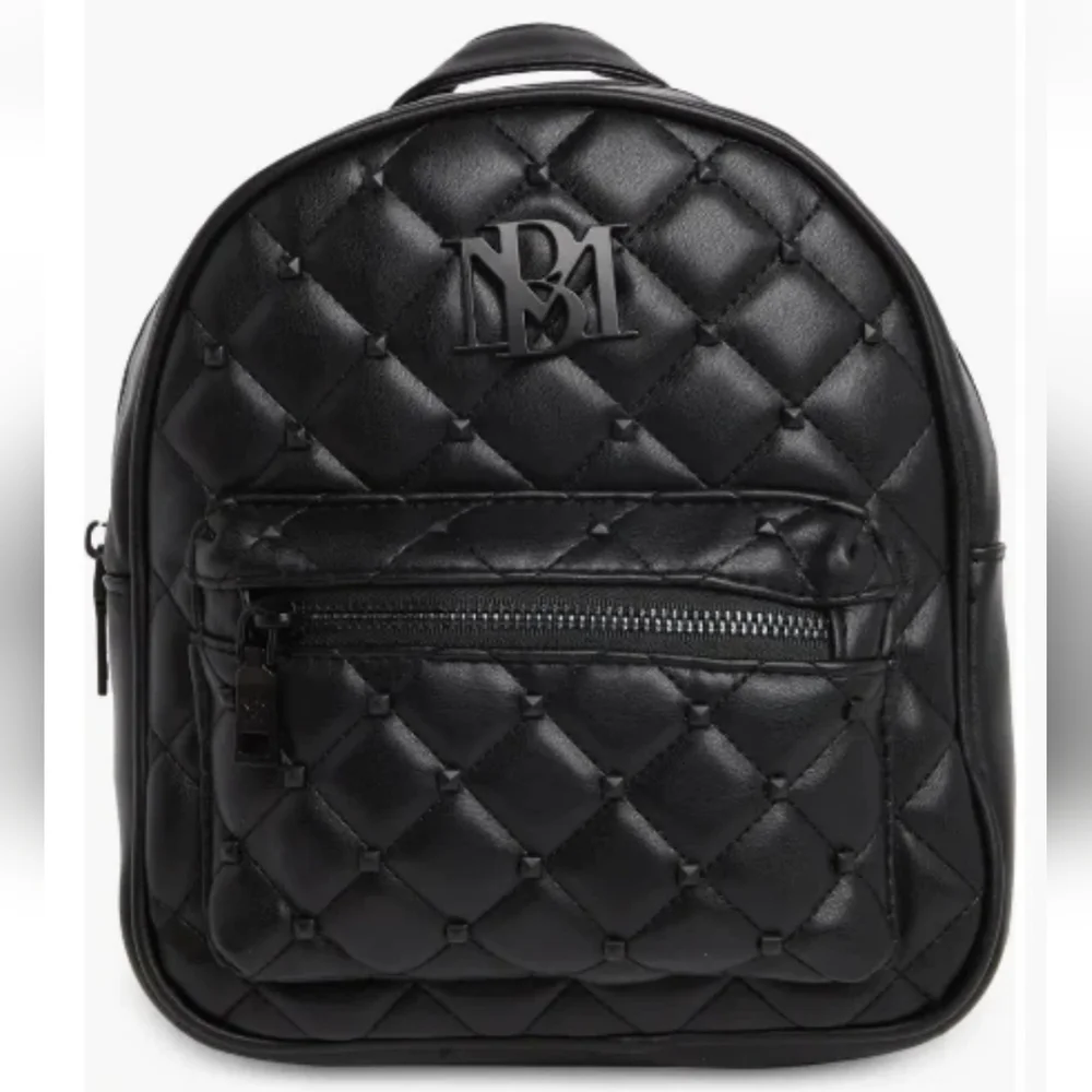 Badgley Mischka Vegan Leather Mini Studded Backpack